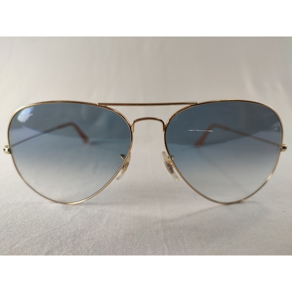 Ray-Ban RB3025 Aviator Large Metal 62mm 001/3F Gold Blue Gradient Oversized